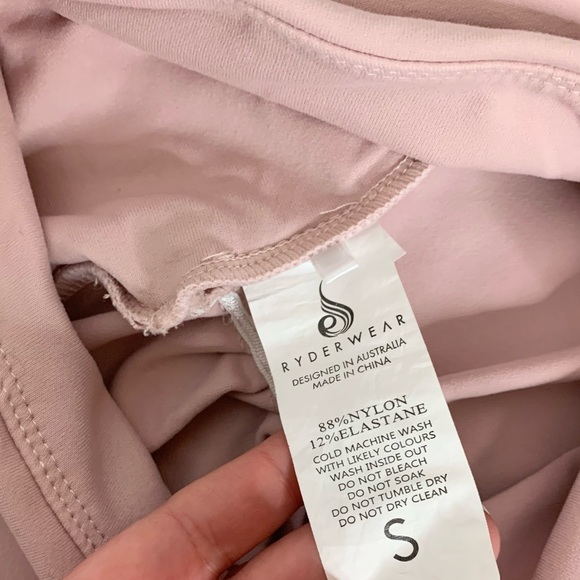 Ryderwear Scrunch Bum Biker Shorts Pink High Rise Waist Size Small - Picture 7 of 8